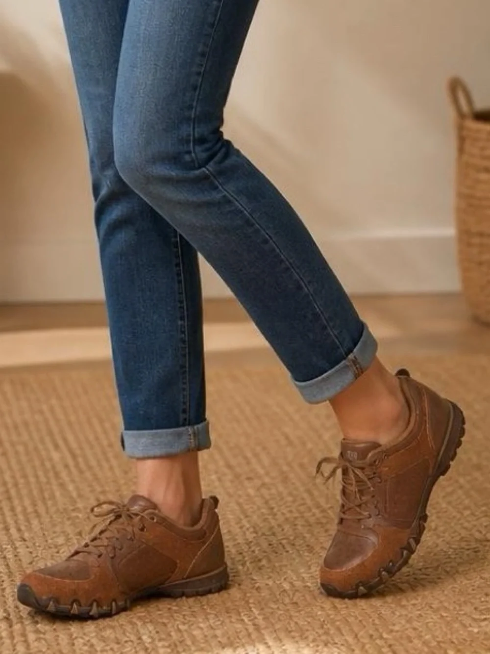 Skechers Brown Leather Casual Shoes Style #48912
